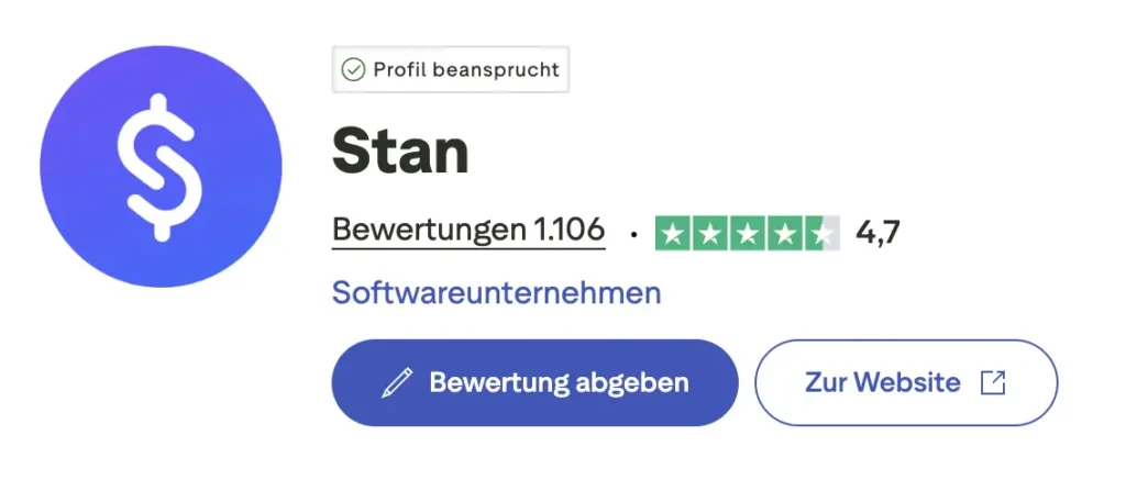Stan Store Trustpilot Bewertungen