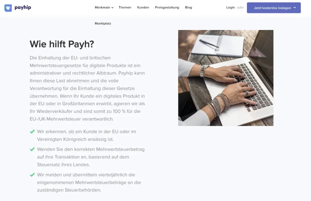 So hilft Payhip mit den Steuern